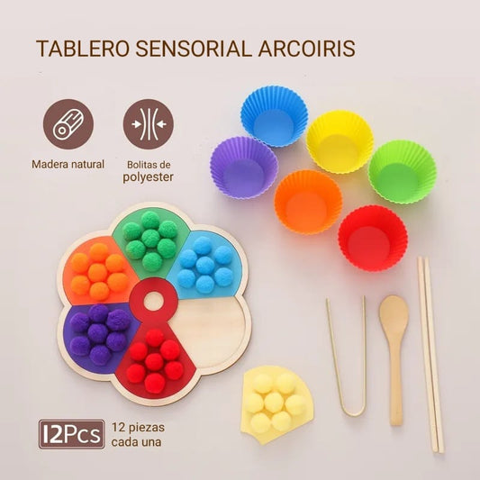 Tablero sensorial de madera