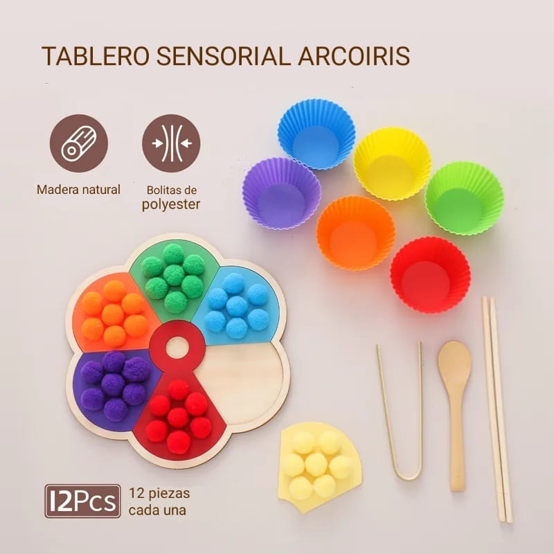 Tablero sensorial de madera